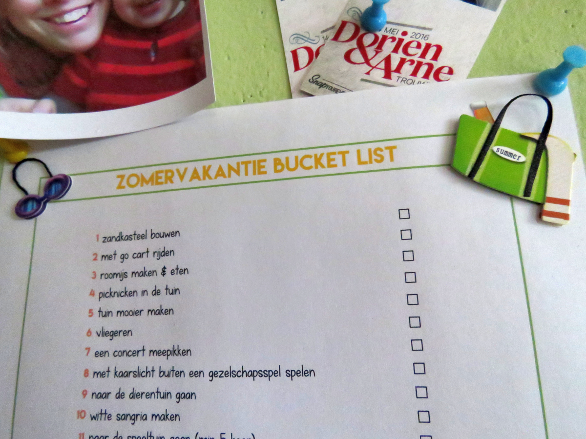 zomer bucket list